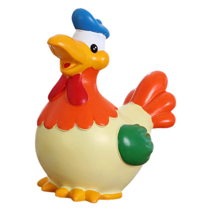 Chicken Money Bank Storage Cute Colorful Desktop Ornament Chicken Piggy Bank Red