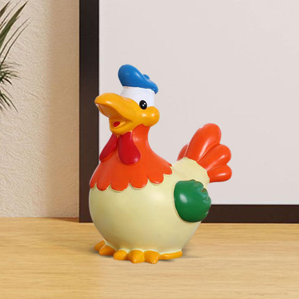 Chicken Money Bank Storage Cute Colorful Desktop Ornament Chicken Piggy Bank Red