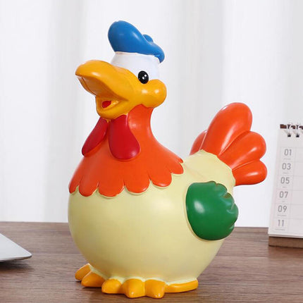 Chicken Money Bank Storage Cute Colorful Desktop Ornament Chicken Piggy Bank Red