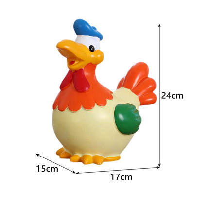 Chicken Money Bank Storage Cute Colorful Desktop Ornament Chicken Piggy Bank Red