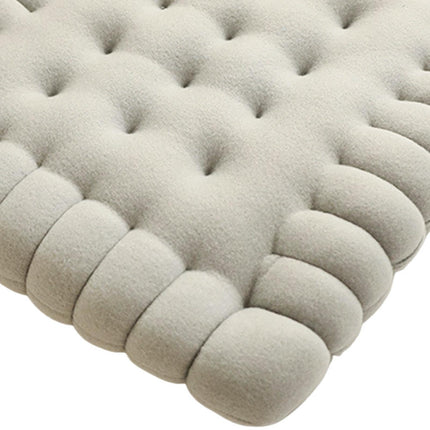 Biscuit Shape Cushion Decorative Soft Floor Cushion for Gift Living Room Bar Square Grey