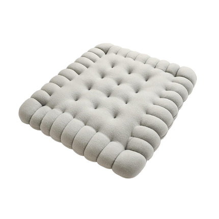 Biscuit Shape Cushion Decorative Soft Floor Cushion for Gift Living Room Bar Square Grey