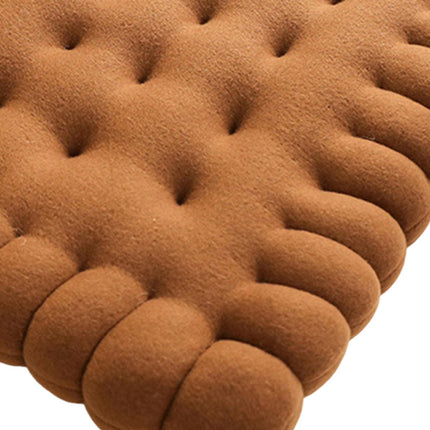 Biscuit Shape Cushion Decorative Soft Floor Cushion for Gift Living Room Bar Square Dark Brown