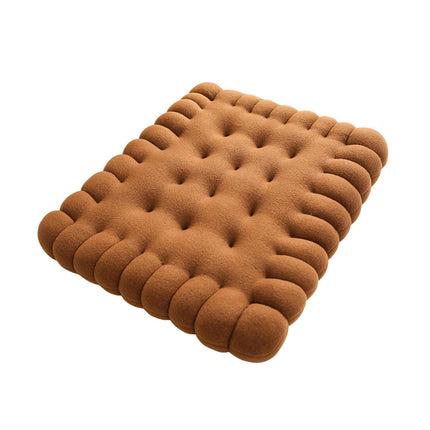 Biscuit Shape Cushion Decorative Soft Floor Cushion for Gift Living Room Bar Square Dark Brown