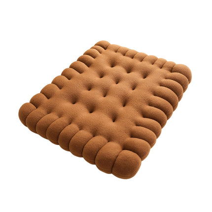 Biscuit Shape Cushion Decorative Soft Floor Cushion for Gift Living Room Bar Square Dark Brown