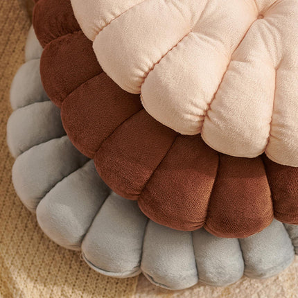 Biscuit Shape Cushion Decorative Soft Floor Cushion for Gift Living Room Bar Round Grey