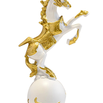 Horse Figurine Nordic Style Animal Sculpture for Cabinet Bedroom Centerpiece White