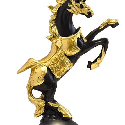 Horse Figurine Nordic Style Animal Sculpture for Cabinet Bedroom Centerpiece Black