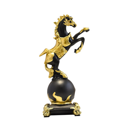 Horse Figurine Nordic Style Animal Sculpture for Cabinet Bedroom Centerpiece Black
