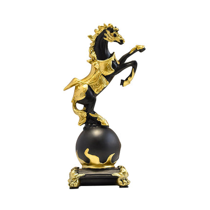 Horse Figurine Nordic Style Animal Sculpture for Cabinet Bedroom Centerpiece Black