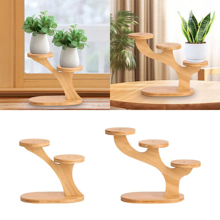 Plant Stand Organizer Ornament Decoration Rack for Balcony Indoor Flower Pot 2 Stands