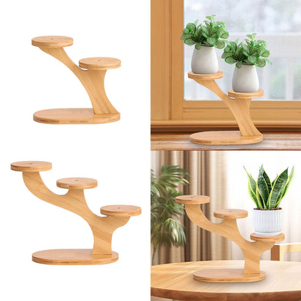 Plant Stand Organizer Ornament Decoration Rack for Balcony Indoor Flower Pot 2 Stands