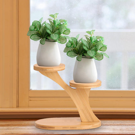 Plant Stand Organizer Ornament Decoration Rack for Balcony Indoor Flower Pot 2 Stands