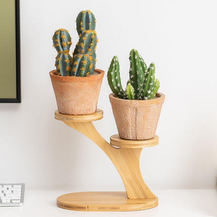 Plant Stand Organizer Ornament Decoration Rack for Balcony Indoor Flower Pot 2 Stands