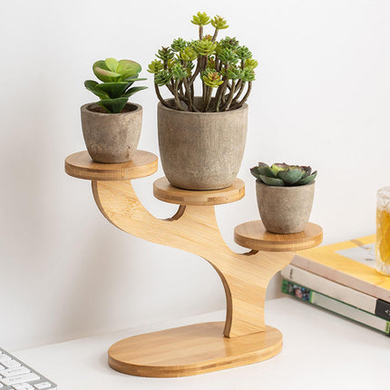 Plant Stand Organizer Ornament Decoration Rack for Balcony Indoor Flower Pot 2 Stands