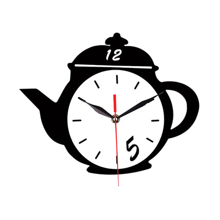 Kettle Wall Clock 30cm Minimalist Silent for Dining Room Bathroom Restaurant