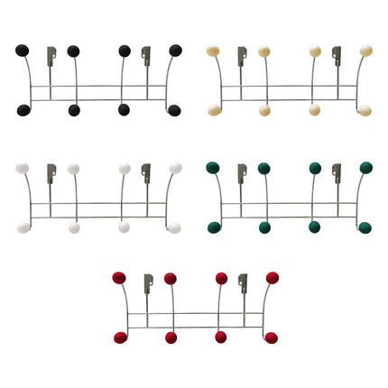 Door Rear Hanger Wall Mounted Storage Hanger Coat Rack for Purse Key Bedroom Red