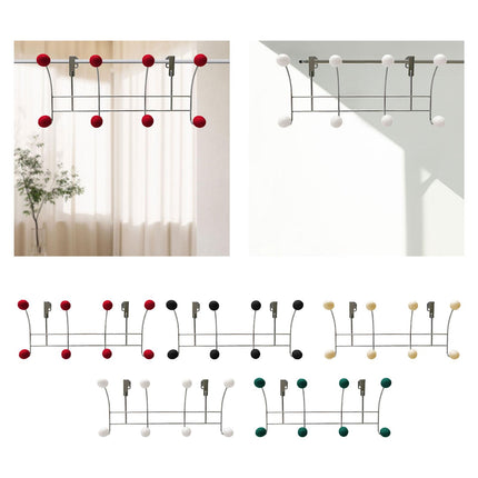 Door Rear Hanger Wall Mounted Storage Hanger Coat Rack for Purse Key Bedroom Red