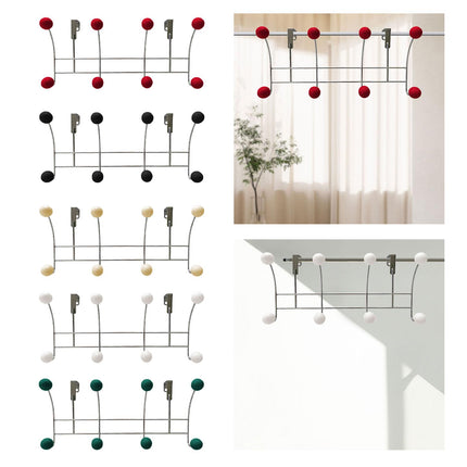 Door Rear Hanger Wall Mounted Storage Hanger Coat Rack for Purse Key Bedroom Red