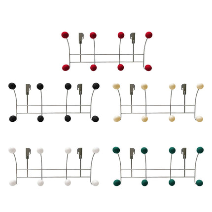 Door Rear Hanger Wall Mounted Storage Hanger Coat Rack for Purse Key Bedroom Red