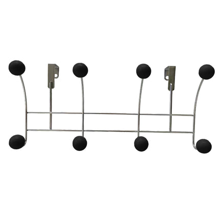 Door Rear Hanger Wall Mounted Storage Hanger Coat Rack for Purse Key Bedroom Black