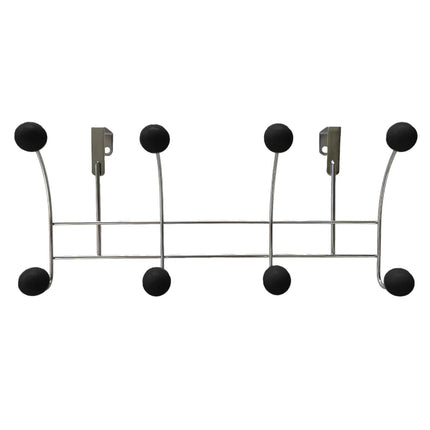 Door Rear Hanger Wall Mounted Storage Hanger Coat Rack for Purse Key Bedroom Black