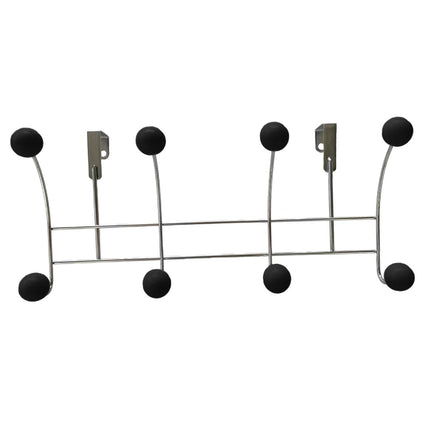 Door Rear Hanger Wall Mounted Storage Hanger Coat Rack for Purse Key Bedroom Black