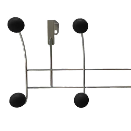 Door Rear Hanger Wall Mounted Storage Hanger Coat Rack for Purse Key Bedroom Black