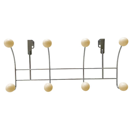 Door Rear Hanger Wall Mounted Storage Hanger Coat Rack for Purse Key Bedroom Apricot
