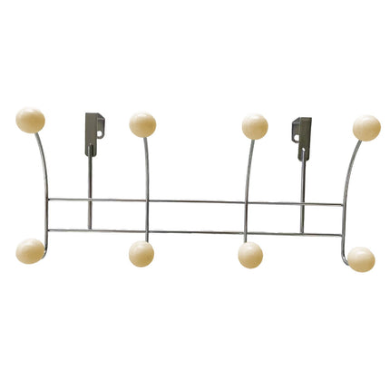 Door Rear Hanger Wall Mounted Storage Hanger Coat Rack for Purse Key Bedroom Apricot