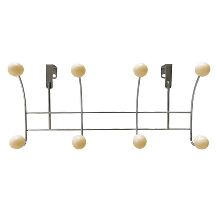 Door Rear Hanger Wall Mounted Storage Hanger Coat Rack for Purse Key Bedroom Apricot