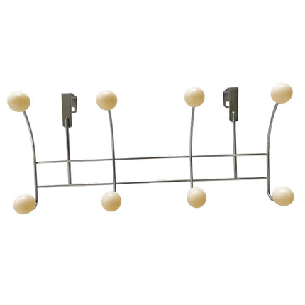 Door Rear Hanger Wall Mounted Storage Hanger Coat Rack for Purse Key Bedroom Apricot