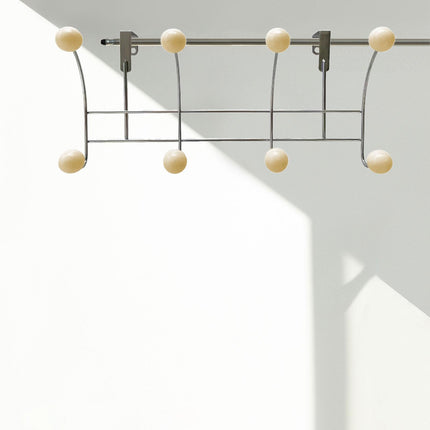 Door Rear Hanger Wall Mounted Storage Hanger Coat Rack for Purse Key Bedroom Apricot