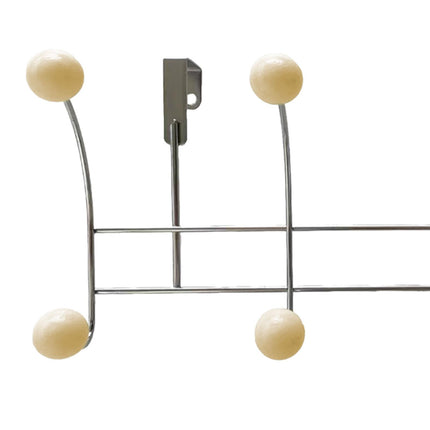 Door Rear Hanger Wall Mounted Storage Hanger Coat Rack for Purse Key Bedroom Apricot
