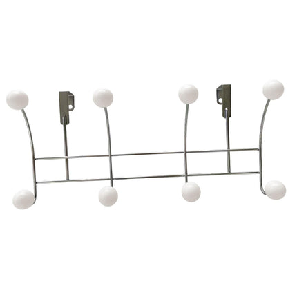Door Rear Hanger Wall Mounted Storage Hanger Coat Rack for Purse Key Bedroom White