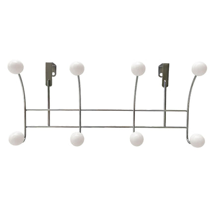 Door Rear Hanger Wall Mounted Storage Hanger Coat Rack for Purse Key Bedroom White