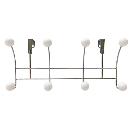 Door Rear Hanger Wall Mounted Storage Hanger Coat Rack for Purse Key Bedroom White