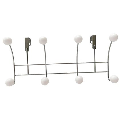 Door Rear Hanger Wall Mounted Storage Hanger Coat Rack for Purse Key Bedroom White