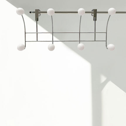 Door Rear Hanger Wall Mounted Storage Hanger Coat Rack for Purse Key Bedroom White