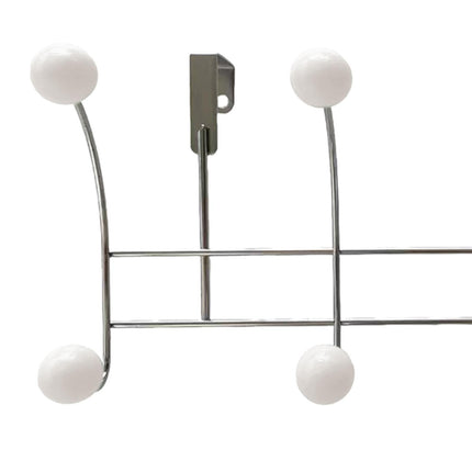 Door Rear Hanger Wall Mounted Storage Hanger Coat Rack for Purse Key Bedroom White