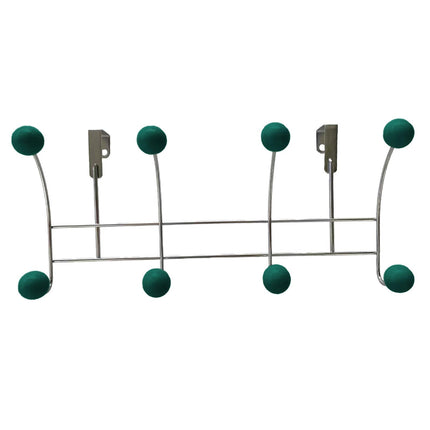 Door Rear Hanger Wall Mounted Storage Hanger Coat Rack for Purse Key Bedroom Green