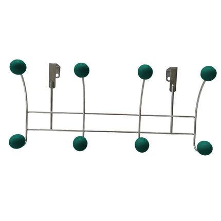 Door Rear Hanger Wall Mounted Storage Hanger Coat Rack for Purse Key Bedroom Green