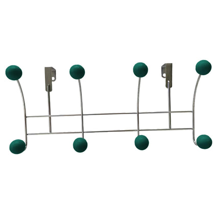 Door Rear Hanger Wall Mounted Storage Hanger Coat Rack for Purse Key Bedroom Green