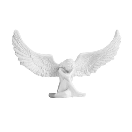 Angel Statue Birthday Gift Decorative Resin Figurine for Desk Cabinet Indoor