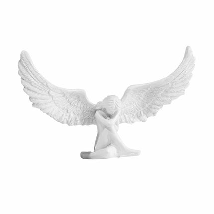 Angel Statue Birthday Gift Decorative Resin Figurine for Desk Cabinet Indoor