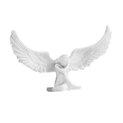 Angel Statue Birthday Gift Decorative Resin Figurine for Desk Cabinet Indoor