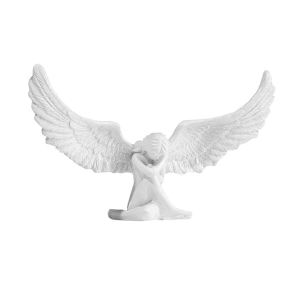 Angel Statue Birthday Gift Decorative Resin Figurine for Desk Cabinet Indoor
