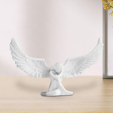 Angel Statue Birthday Gift Decorative Resin Figurine for Desk Cabinet Indoor