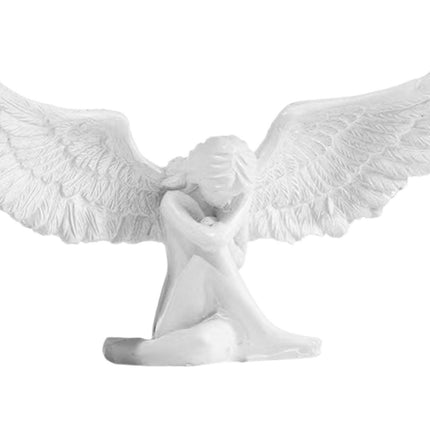 Angel Statue Birthday Gift Decorative Resin Figurine for Desk Cabinet Indoor