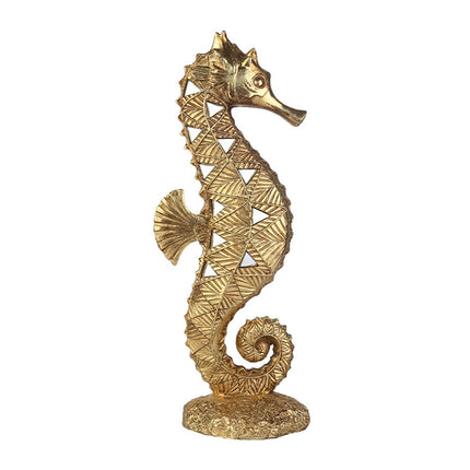 Resin Figurine Art Tabletop Sculpture for Table Centerpieces Bedroom Hallway Seahorse